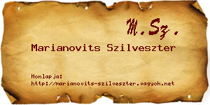 Marianovits Szilveszter névjegykártya